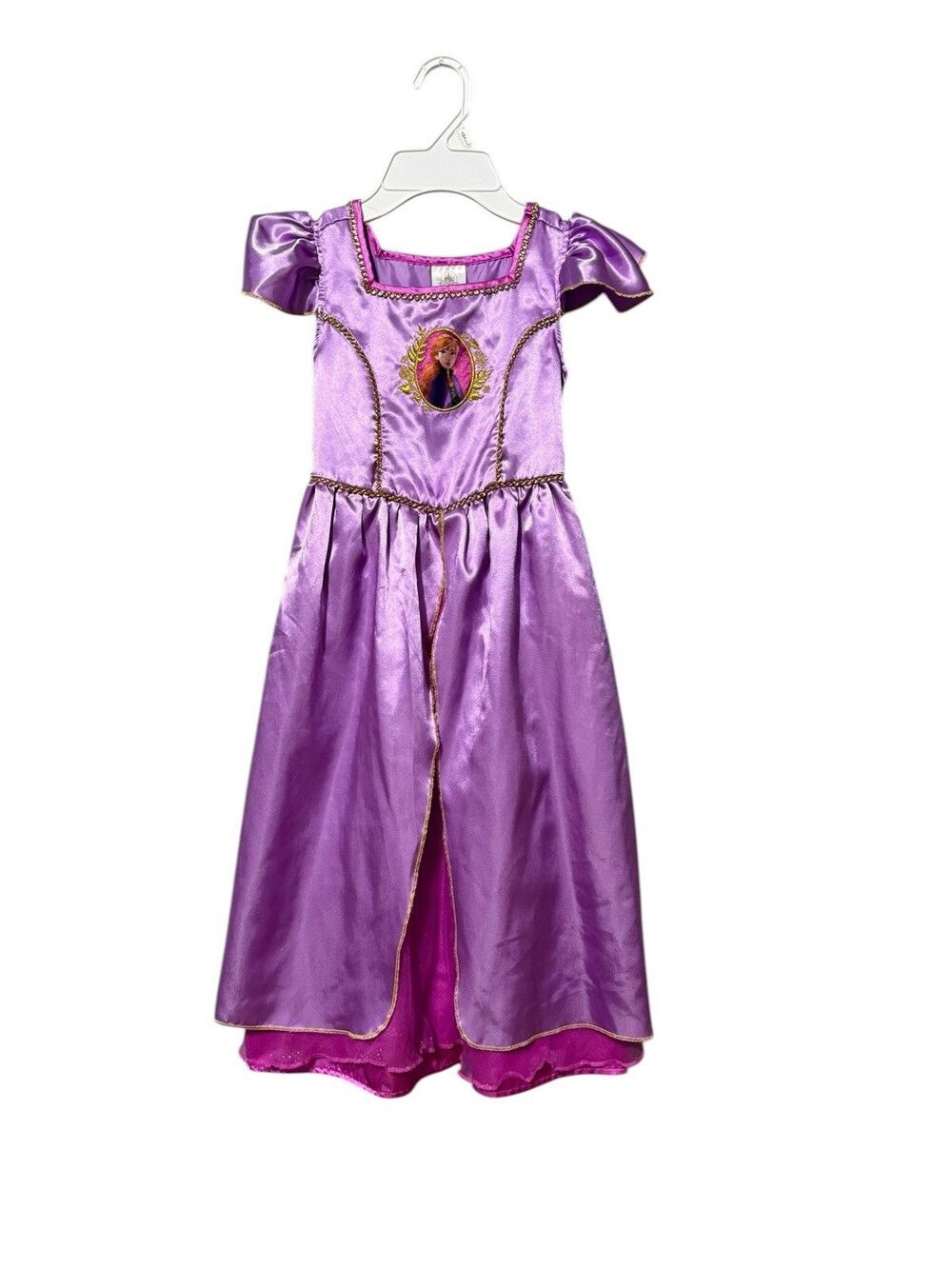 Disney Anna Frozen Costume Dress Size 5/6 Purple Princess Halloween